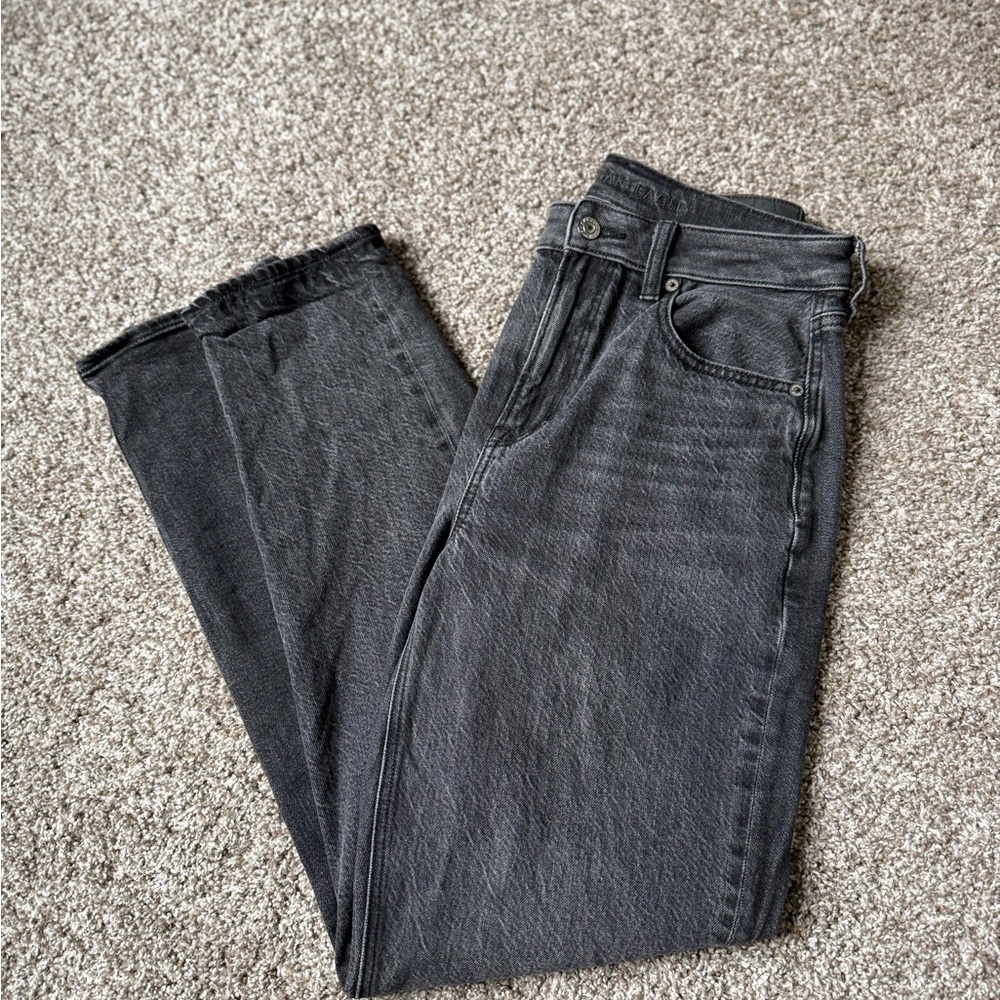American Eagle Outfitters Faded Black Women's Strigid Straight Leg Jeans